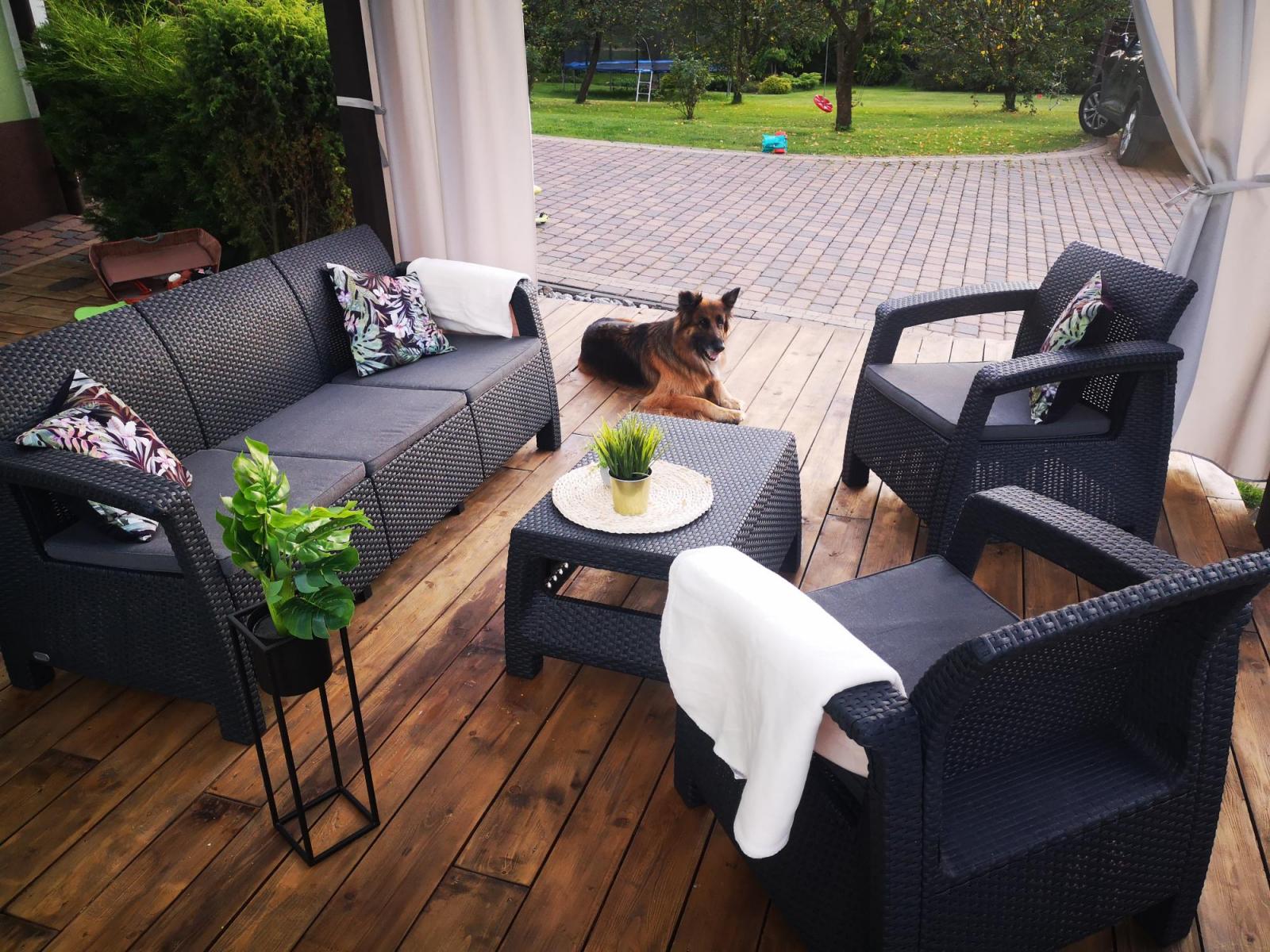 Corfu Set Max culoarea grafit, mobilier de gradină Keter