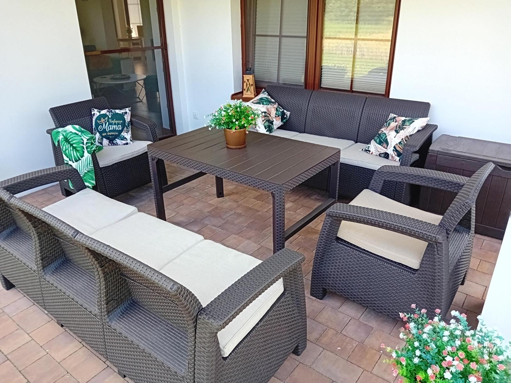 Set mobilier de grădină Corfu, culoarea grafit