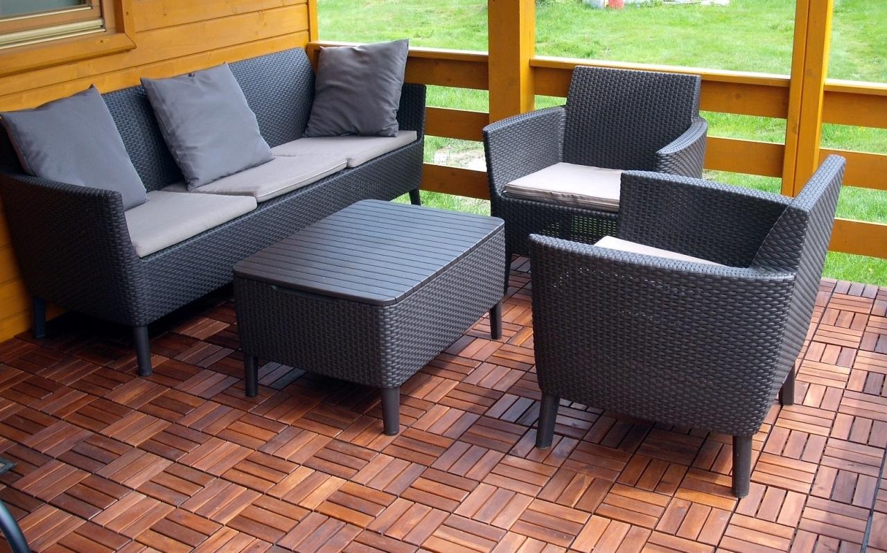 Allibert Salemo  3 Set  mobilier de grădină cu masă și ladă brun