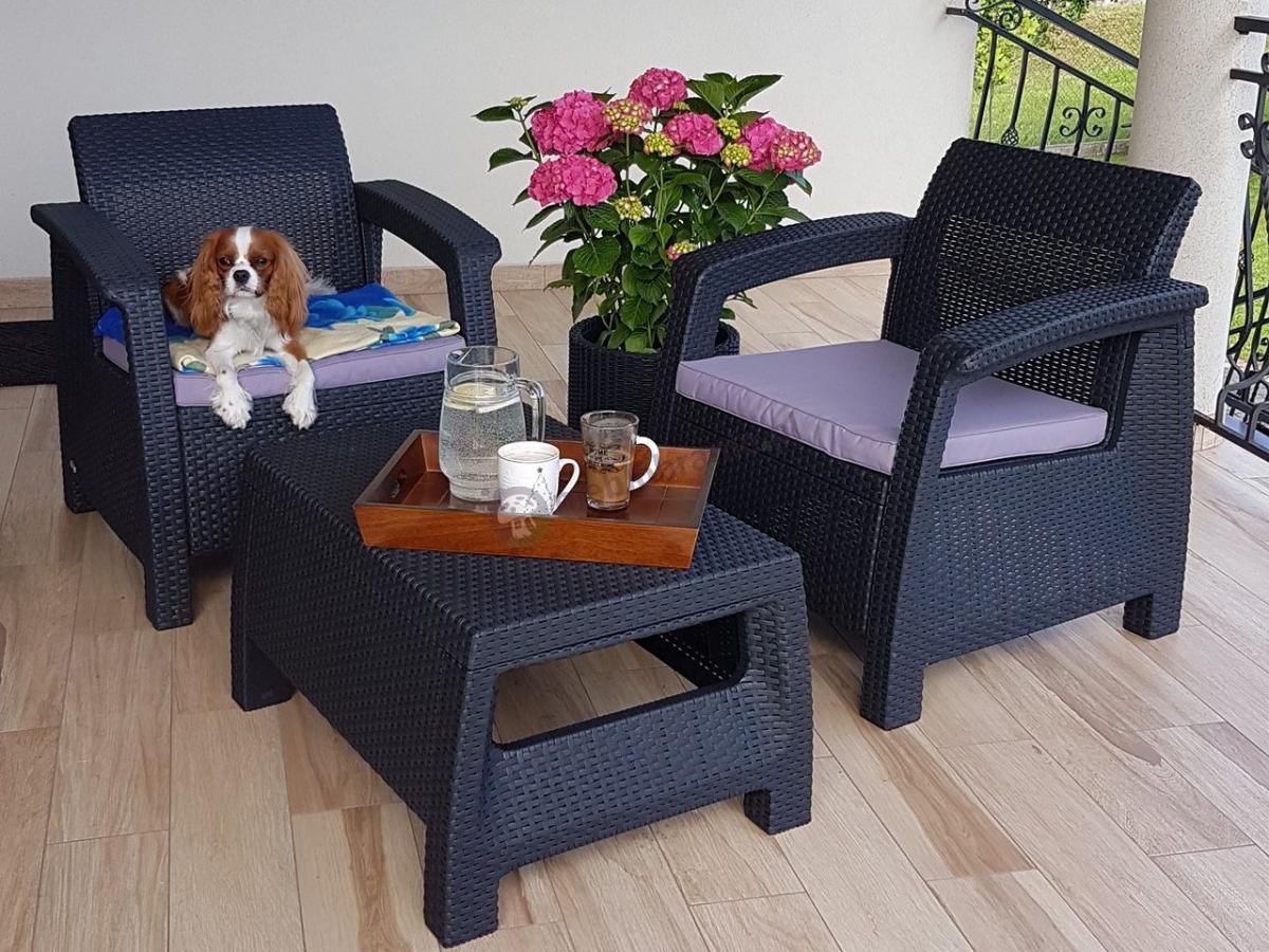 Corfu Weekend Curver mobilier culoarea grafit pentru balcon