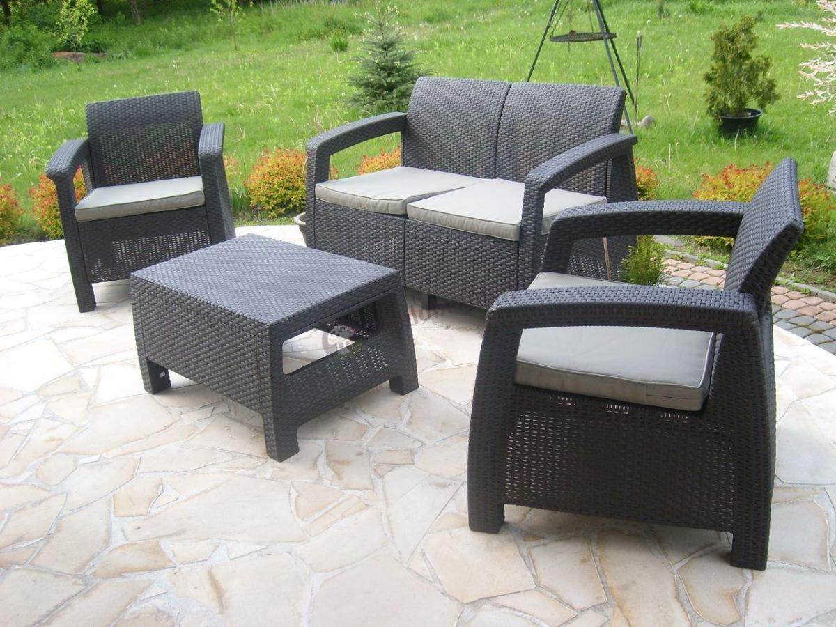 Corfu Set Keter  mobilă de grădină pentru 4 persoane culoarea grafit