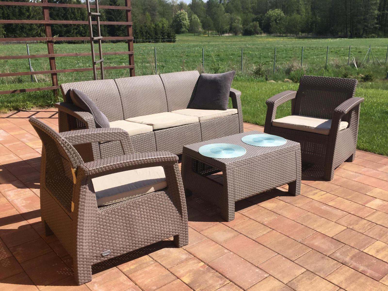 Set de gradină Corfu Set Max Cappuccino Keter Curver