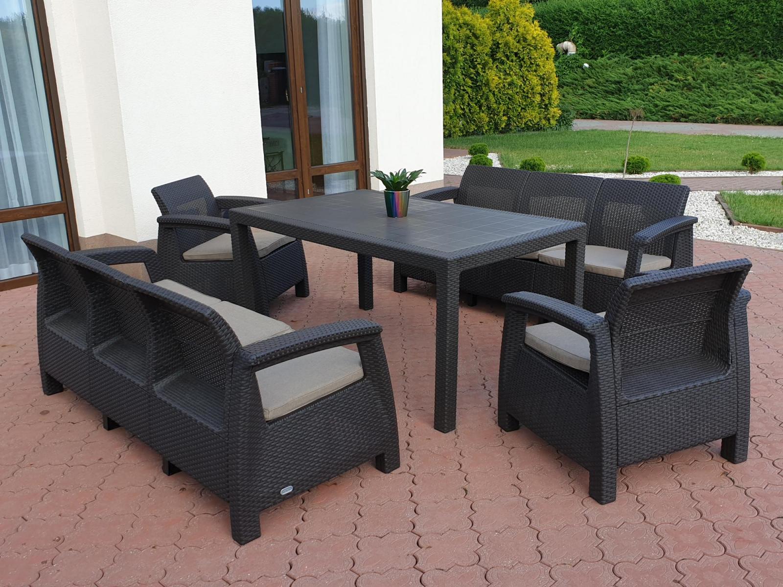  Keter Fiesta Max Curver set de grădină culoarea grafit