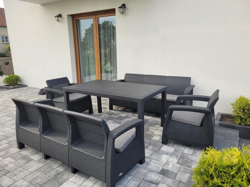  Keter Fiesta Max Curver set de grădină culoarea grafit