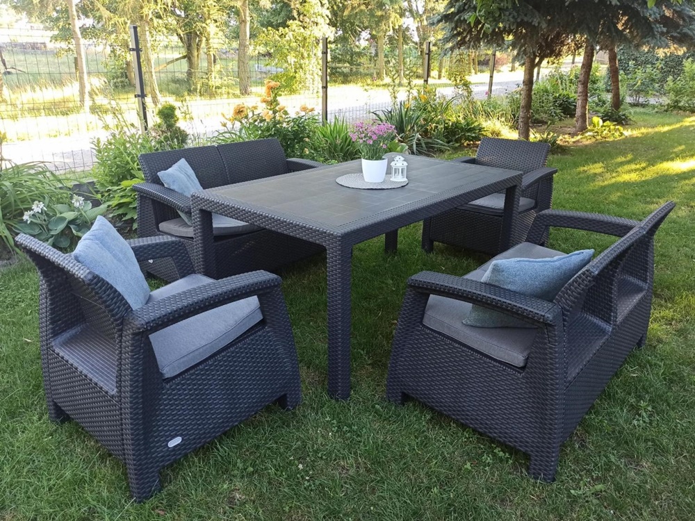 Keter Fiesta II Curver culoarea grafit set mobilier de grădină