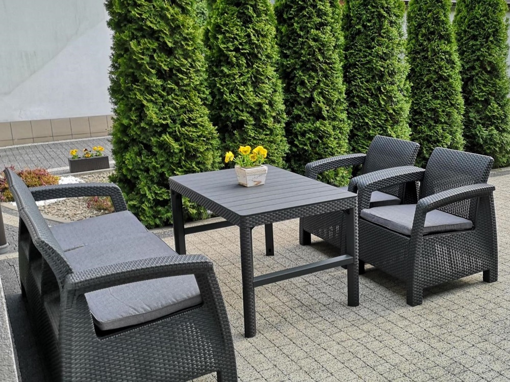 Set mobilier de grădină Corfu, culoarea grafit