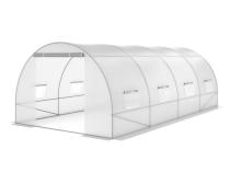 Solar pentru grădină, construcție metalică 3x6 alb