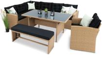 Set terasă Topiano Plus 9pers. natur
