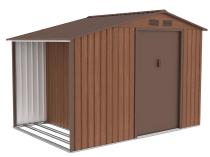 Casuță de gradină tip magazie cu adăpost pentru lemne Wipper 278x191x195cm - Lemn L15 - Gartwerk