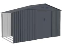 Căsuță de grădină  tip magazie cu adăpost pentru lemne Wipper 342x191x202cm - Antracit A15 - Gartwerk