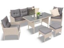 Set terasă Perata Dining 7pers. light grey