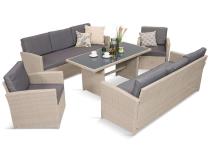 Set terasă din technorattan Cofete Grande Light Grey