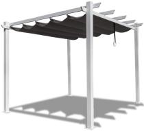 Pergolă de grădină Kirn 3x3 aluminiu - alb