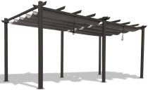 Pergolă terasă metalică Kirn 3x5,5 aluminiu - Gri Gri