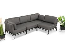 Set mobilier gradina Dandy 4-locuri canapea tip colțar modular