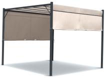 Pergolă metalică pentru terasă Horn 3x3 - Cream