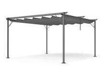 Pergola metalică antracit pentru terasă 4x4, independentă - Niro Grey