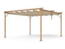 Terasă baldachin 4x4 pergola Niro imitație lemn - Cream Wood