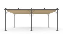 Pergola mare de grădină cu acoperiș din material Niro 3x5,5 - Crem