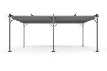 Pergola de terasă din grafit 3x5,5 cu acoperiș din material textil - Niro Grey
