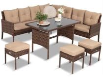 Set mobilier grădină Torino Corner XL maro- Carmel