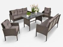 Set gradina ratan pentru 8 persoane Torino Grande Antracite