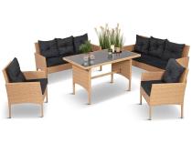 Set gradina ratan pentru 8 persoane Torino Grande Bej