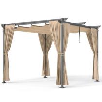 Pergola de grădină cu perdele 3x3 Niro - Cream