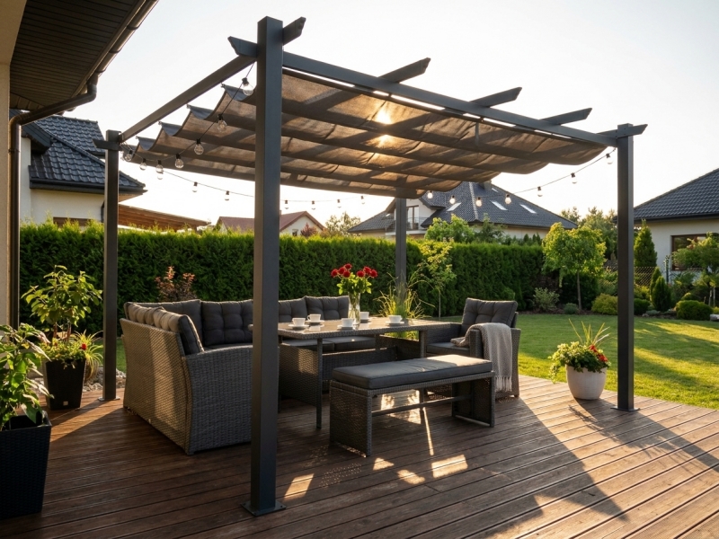 Rozsuwany dach i aluminiowa konstrukcja