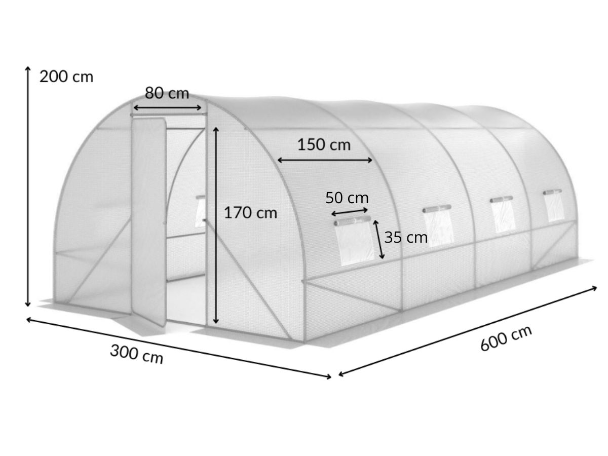 tunel foliowy 3x6 z drzwiami wymiary
