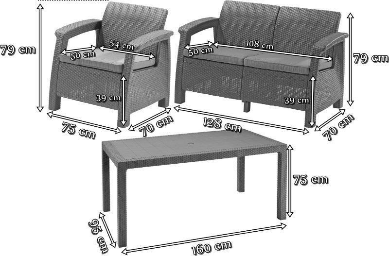 Corfu Fiesta brąz wymiary